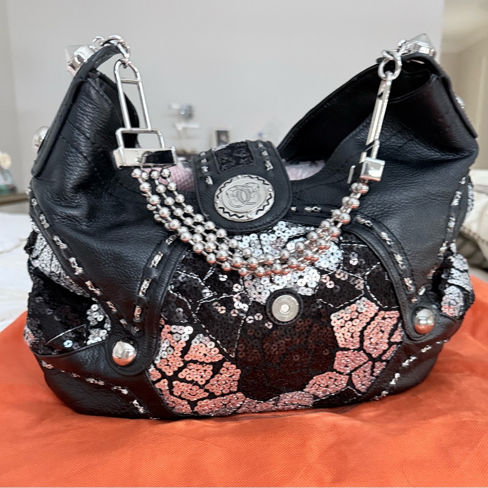 Sharif Embellished Women's leather bag hobo - Picture 4 of 8
